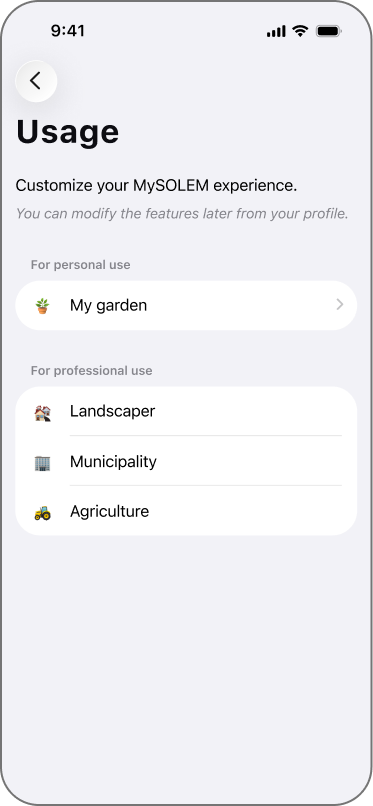 App screen
